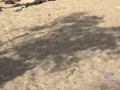 ビキニ, 指いじり, 彼女, 小柄, 公共, 剃毛, ガリガリ, 喫煙