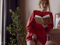 お尻, ブロンド, 目瞪口呆, 手コキする, オナニー, 剃毛, ガリガリ, オッパイの