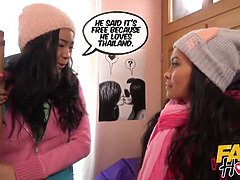 アジア人, フェラチオ, イマラチオ, 指いじり, オーガズム, コキ, タイ, 三人