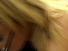 Blonde Bookworm Fucked On Leather Sofa - Blonde