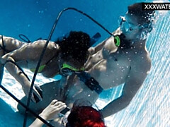 Public dirt with brilliant Polina from Underwater Show