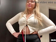 お尻, ブロンド, 口内発射, バック, 3p男男女, 怪物, ガリガリ, 三人