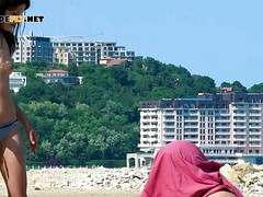 18 jahre, Strand, Braunhaarige, Hd, Öffentlich, Jungendliche (18+), Titten, Spanner