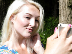 Lovita Fate masturbating and taking selfies in the woods