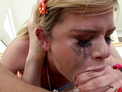 Grote lul, Pijpbeurt, Sperma in mond, Sperma shot, Kokhalzen, Hardcore, Hd, Slikken