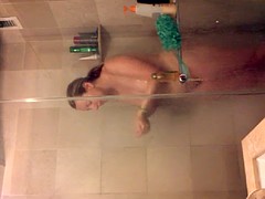 Shower Girl Pick Nose Eat Booger Twice Shave Ass and Pussy