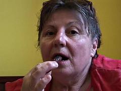 ぽっちゃり, デカパイ, お婆さん, 熟年, オッパイの