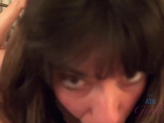 アナル, フェラチオ, 茶髪の, 指いじり, 彼女, オイル, 小柄, オマンコ