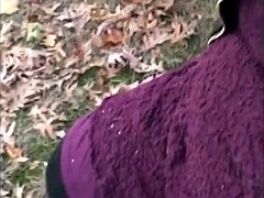 Amateur, Gorda, Morena, Primera ves, Al aire libre, Fumando