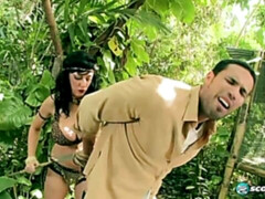 デカ尻, デカパイ, フェラチオ, 茶髪の, バック, キス, 淫乱熟女, アウトドア