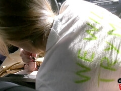 Amateur, Gros seins, Sucer une bite, Brunette brune, Queue, Embrassement, Piercing, Nénés