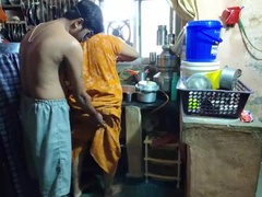 Indian Stepsister Hardcore Fuck with Stepbro in Kitchen - Morning Desi Sex