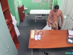 Engañando, Pareja, Médico, Pajear, Enfermera, Oficina, Uniforme, Voyeur