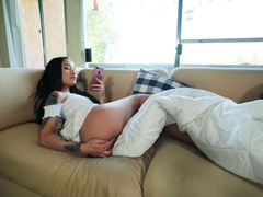 Aziatisch, Kont, Zwart, Masturbatie, Natuurlijke tieten, Klein, Kut duiken, Alleen