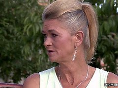 His old mom fucks teen