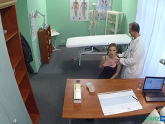 Leie, Arschlecken, Arzt, Lecken, Krankenschwester, Büro, Muschi, Uniform