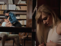 カップル, 指いじり, 小柄, ストッキング, 三人, トレイン, のぞき, 濡れ