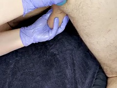 ディルド, フェティッシュ, グローブ, 手コキする, ゴム, マッサージ, 淫乱熟女, 看護婦