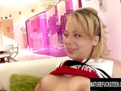 Teen cheerleader Aurora Monroe fingered and licked by old guy before sex