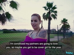 素人, ブロンド, フェラチオ, ヨーロピアン, アウトドア, ピアス, 公共, オッパイの