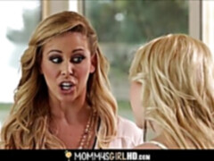 ブロンド, 娘, 指いじり, 淫乱熟女, 小柄, オマンコ, ストッキング, オッパイの