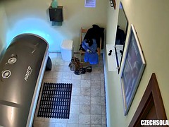 Enthousiasteling, Grote mammen, Tsjechisch, Tieten likken, Bekijker