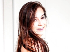 Adorable miniature chick Ariel Grace screwed in the doggy style pose