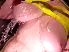 Grosse titten, Britisch, Dildo, Hd, Reif, Rasiert, Dusche, Spielzeuge