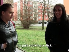 Euro Chick Flashes Ass For Cash - Eveline Dellai jumps on cock and opportunity