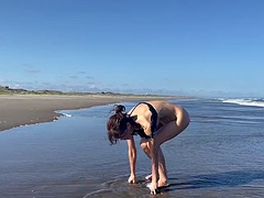 Amateur, Asiático, Playa, Bikini, Madura, Sexo duro, Japonés, Público