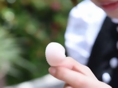 アジア人, 茶髪の, 毛深い, 日本人, 下着, メイド, 自然山雀, ティーン