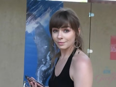 Leie, Fingern, Freundin, Masturbation, Im freien, Pov, Abendanzug, Scherzbold