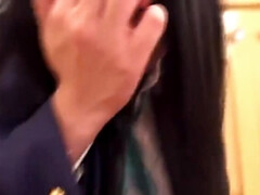 Mellow small titted oriental teen whore perfroming an amazing cosplay porn video