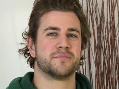 Muscle gay rimjob and cumshot