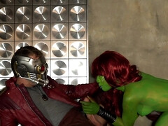 Минет, Семяизвержение, Хд, Натуральные сиськи, Рыжие, Бритые, Униформа