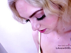 Любители, Кастинг, Минет, Сперма во рту, Смазливые, Глубокая глотка, Член, Сперма на лице