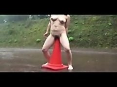 Amateur, Fetiche, Masturbación, Maduro, Al aire libre, Público, Juguetes