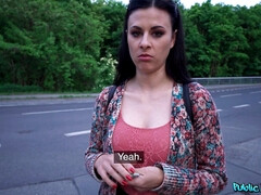 Amerikanisch, Arsch, Braunhaarige, Schwanz, Aufs gesicht abspritzen, Im freien, Pov, Öffentlich