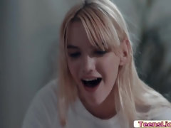 Tussi, Blondine, Lesbisch, Lecken, Orgasmus, Muschi, Jungendliche (18+), Titten