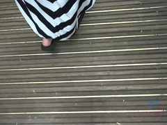 Schwarz, Braunhaarige, Behaart, Pov, Muschi, Rock, Hoch, Titten