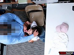 素人, イマラチオ, ハードコア, 小柄, ポリス, お仕置き, 現実, ユニフォーム