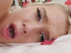 Lovely blonde babe squirts all over Marcus' cock