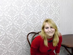 デカパイ, ブロンド, 指いじり, 露出狂, ロシア人, 剃毛, 一人, オッパイの