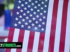 Amerikanisch, Blasen, Nahaufnahme, Spermaladung, Hardcore, Rau, Jungendliche (18+), Flotter dreier