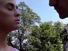 素人, カップル, 浮気する, チェコ, お金, ハメ撮り, 公共, 妻