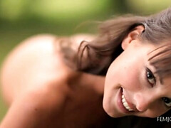 Bruinharig, Vrouw, Hd, Alleen