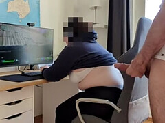 Gamer Girl Gets Creampie in Fortnite Session - Big Ass Doggystyle Fuck