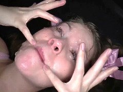 Grote mammen, Pijpbeurt, Sperma, Sperma in gezicht, Duits, Handbeurt, Hd, Tiener