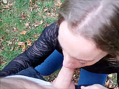 Universiteit, Sperma in mond, Buiten, Openbaar