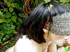 フェラチオ, アウトドア, 公共, ティーン, ヤリマンの